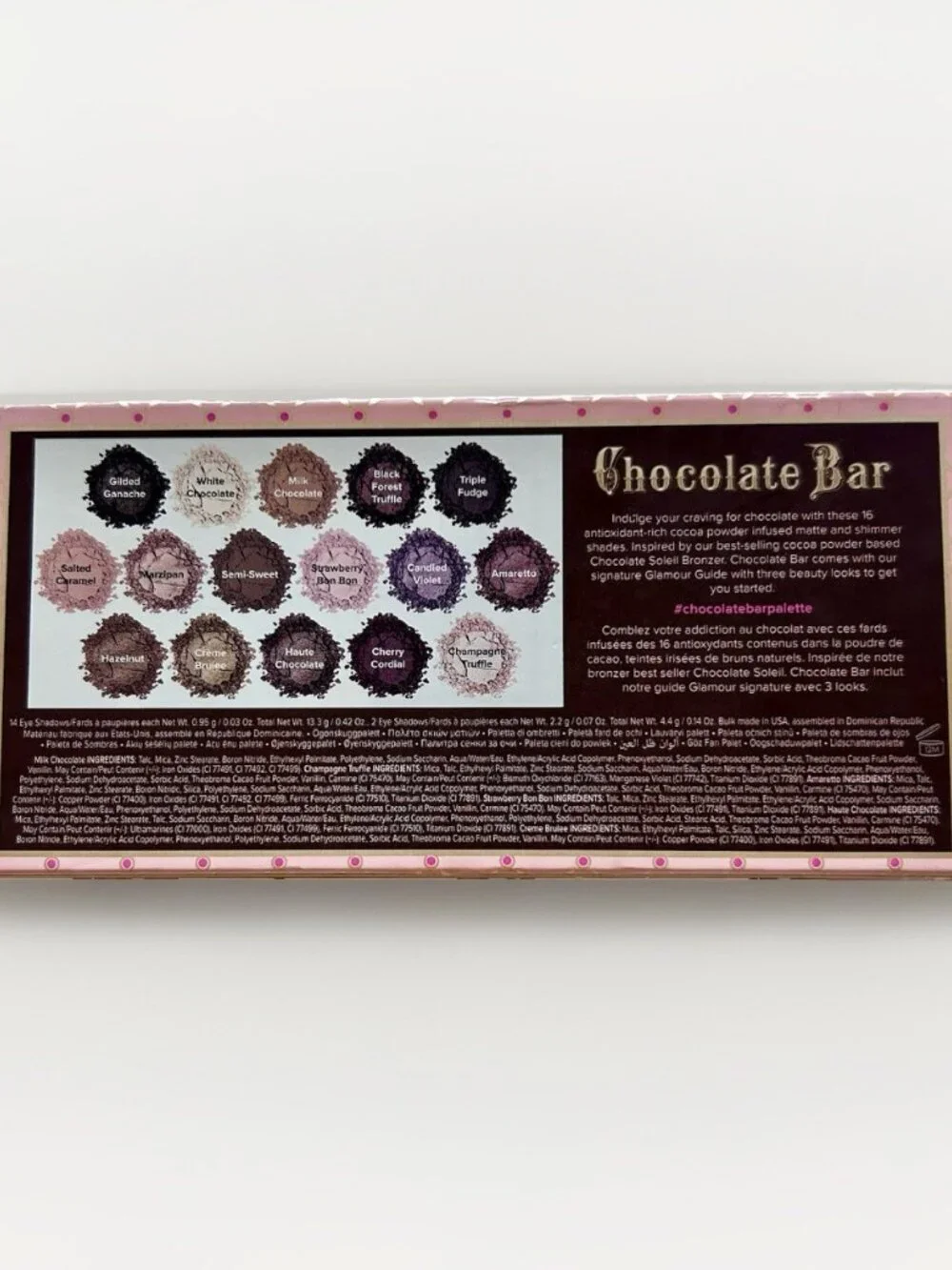 New In Box Too Faced Chocolate Bar Eye Shadow Palette Full Size